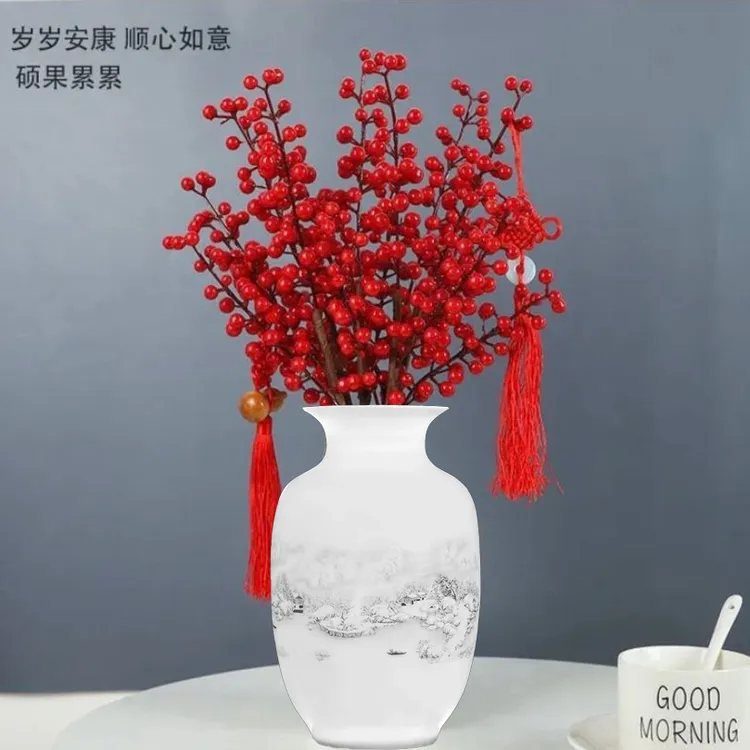（不带花瓶拧铁丝款）北美冬青果材料包，拧铁丝款，不打胶的