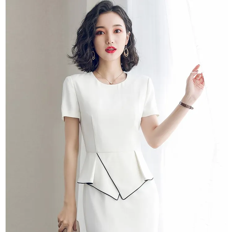 C夏季新款韩版女装气质职业连衣裙收腰OL正装工作服裙子Q256