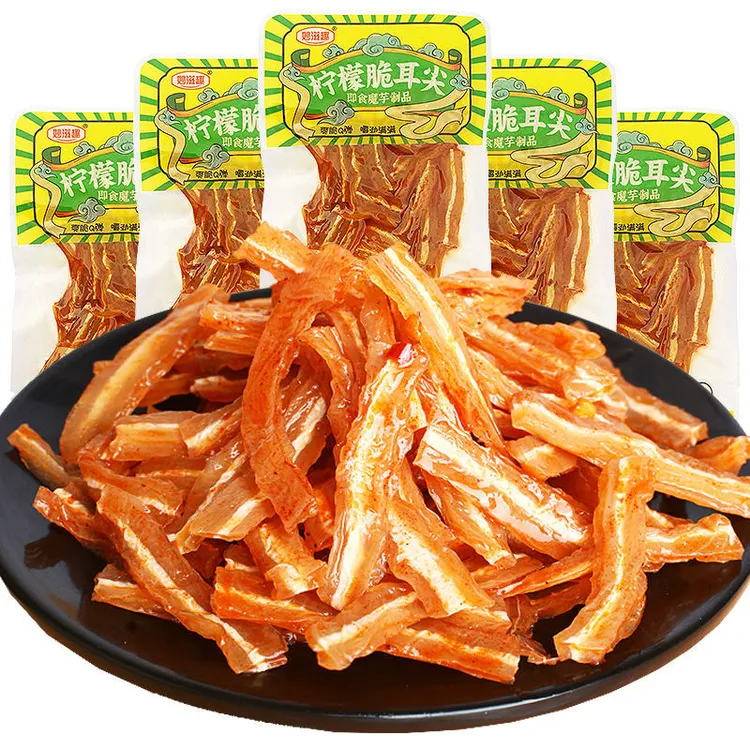【发十包】妙滋趣柠檬脆耳尖素毛肚辣条即食魔芋干魔芋爽酸辣