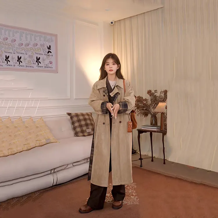 双11DEEMO加州落日入秋仪式感满分正反两穿慵懒新中式风衣 WZ2720