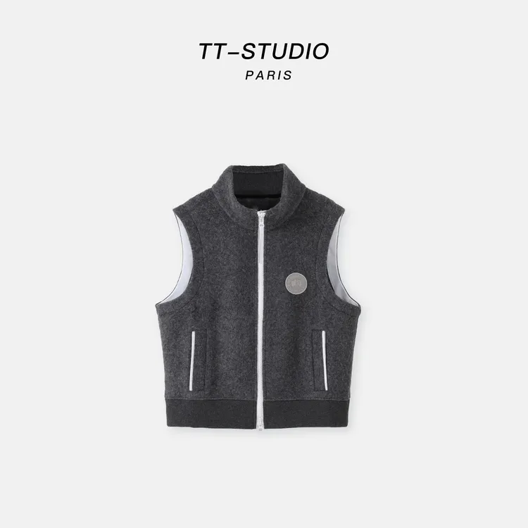 MCOMINILIVES「大鹅马甲」美丽诺绵羊毛纯色气质轻奢马甲TT-2F-761