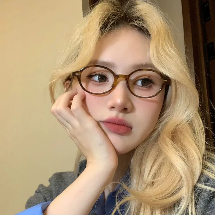 hucares自制「俏皮书呆子」miu味眼镜女款大框素颜神器显瘦简约