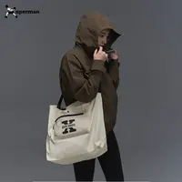 【专属链接】Xuperman拼色大容量拼接帆布挎包