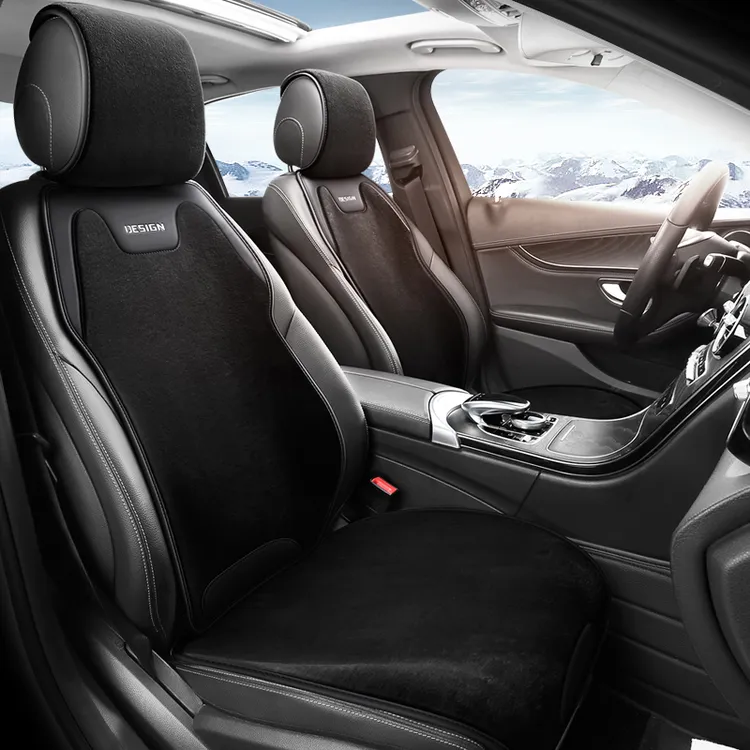 汽车坐垫冬季银狐绒加厚保暖短毛绒座椅垫男女士通用轻奢汽车座垫