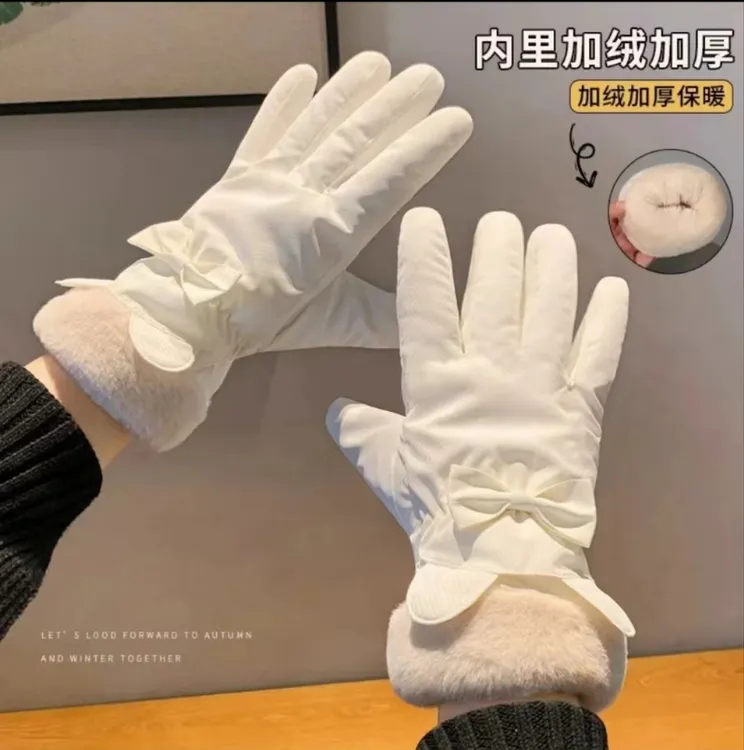 冬季保暖女时尚手套触屏加绒加厚防水防滑防寒防风骑行学生滑雪女