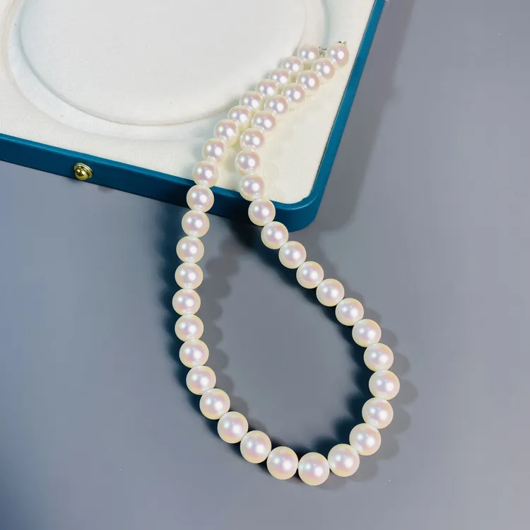 合金仿珍珠项链 贝珠项链 8mm 樱花粉全珠链