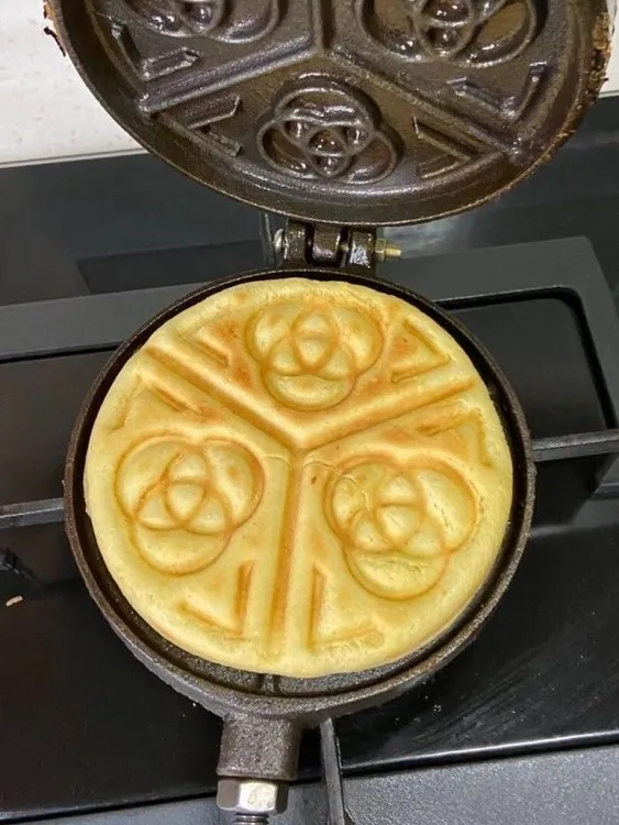 老式小型模子夹子圆形烙饼夹小花饼鏊子压饼模具家用商用饼夹加厚