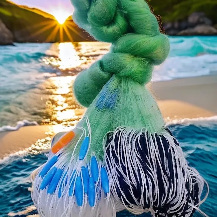 帆船牌渔网捕鱼穿孔浮漂绳坠草鱼结实粘网鲤鱼白莲花莲三层沉网