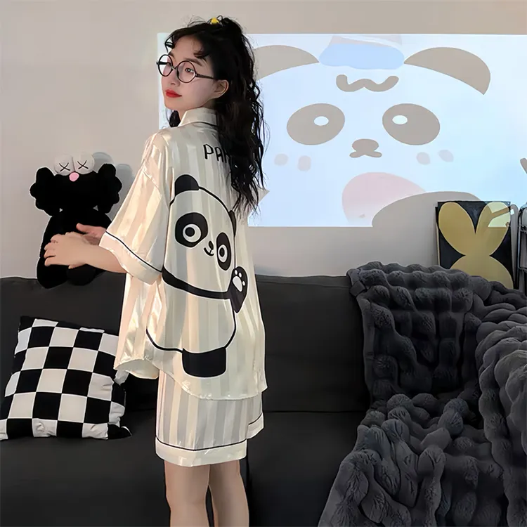 冰丝睡衣女款夏季短袖爆款2025新款夏天高档洋气可外穿家居服套装