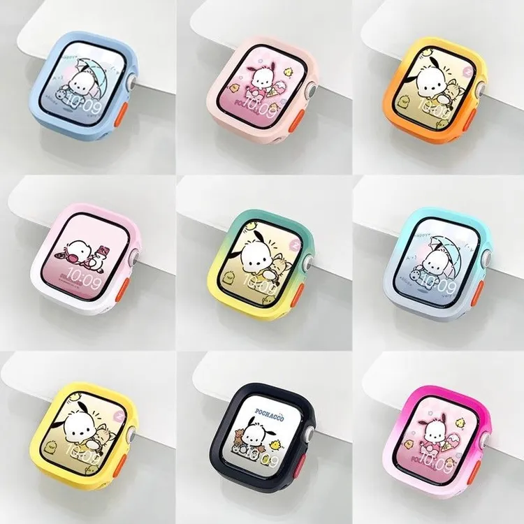 夏天多巴胺苹果保护壳彩色渐变Applewatchs9防摔iwatch876壳表壳