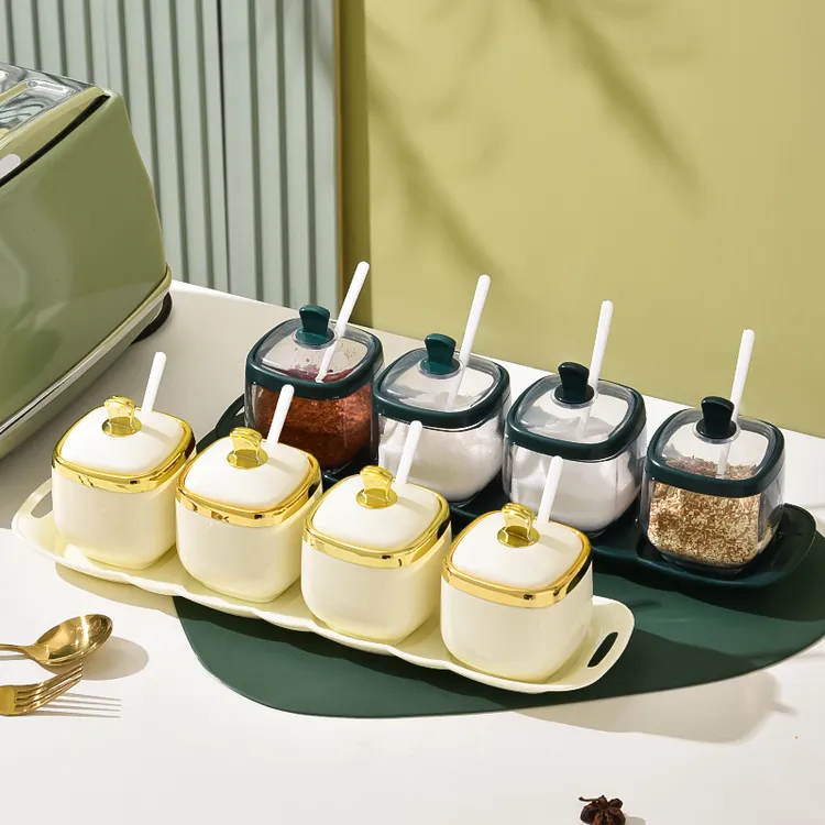 调料盒家用调料罐组合套装厨房收纳盒盐罐子调料瓶味精盐罐调味罐