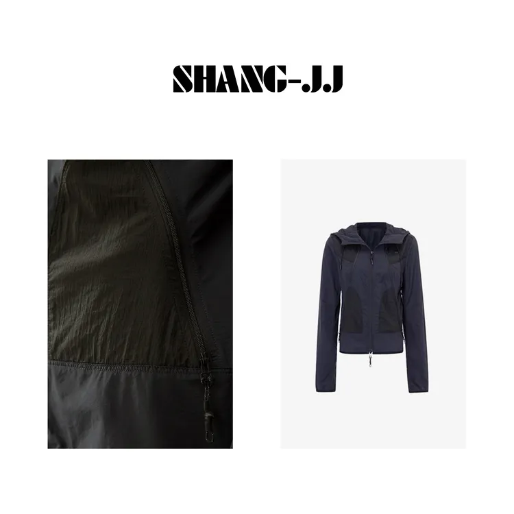 SHANG-JJ【拼接外套】棉+锦纶极简设计款高级感夏日上衣q131606p