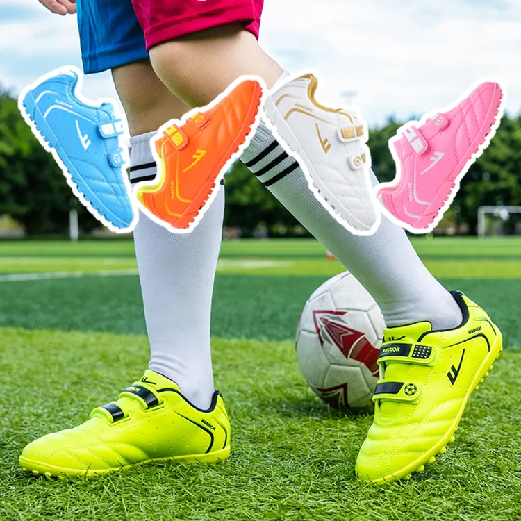 专业儿童足球鞋tf男童女童碎钉足球鞋中小学生专用透气防滑训练鞋
