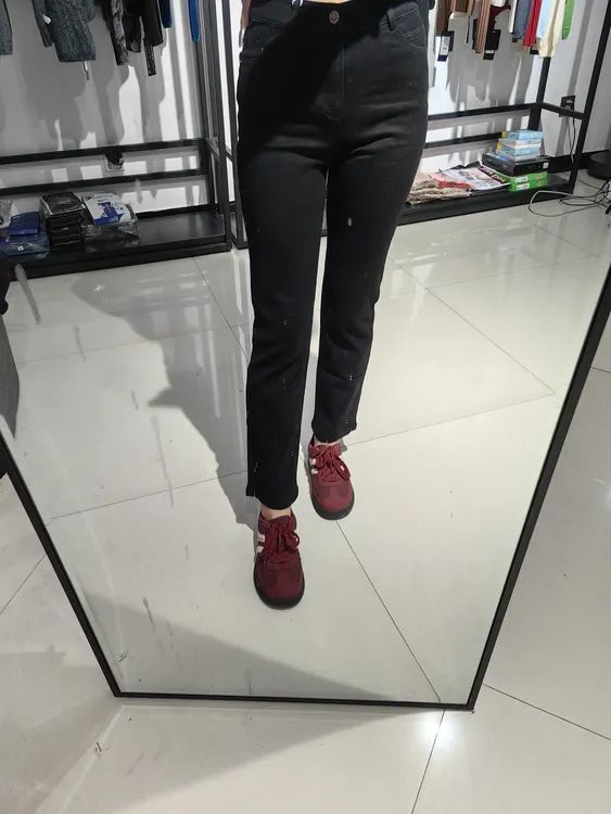 高腰直筒牛仔裤女秋季新款显瘦百搭弹力九分烟管裤