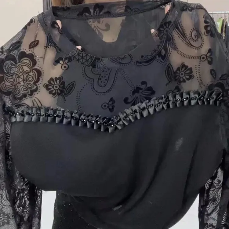 影2461长袖时尚百搭气质春季衫（卡码拍大）