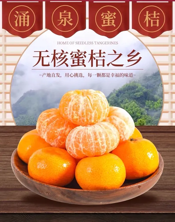 临海涌泉高山蜜桔二十年老树无籽现摘多汁大果