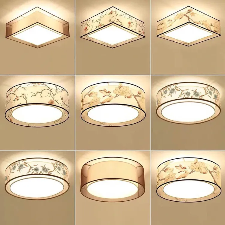 新中式国风卧室吸顶灯家用房间餐厅2025灯书房走廊圆形阳台灯