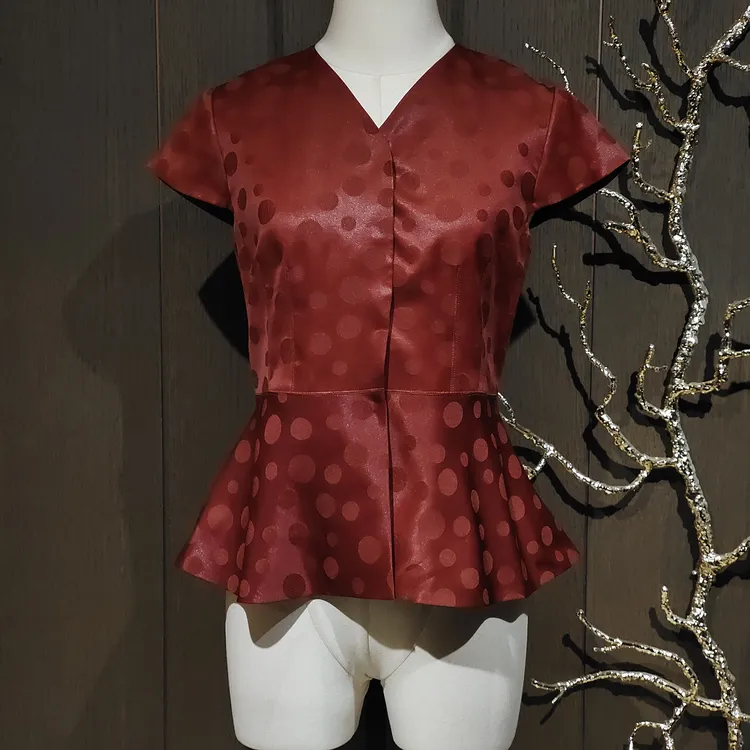 【蘭悦东方】国风中式高端香云纱 “朱颜”经典的红云纱-4341