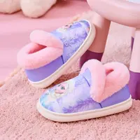 【微瑕捡漏】迪士尼爱莎公主女童棉拖鞋秋冬防滑保暖包跟棉鞋227021
