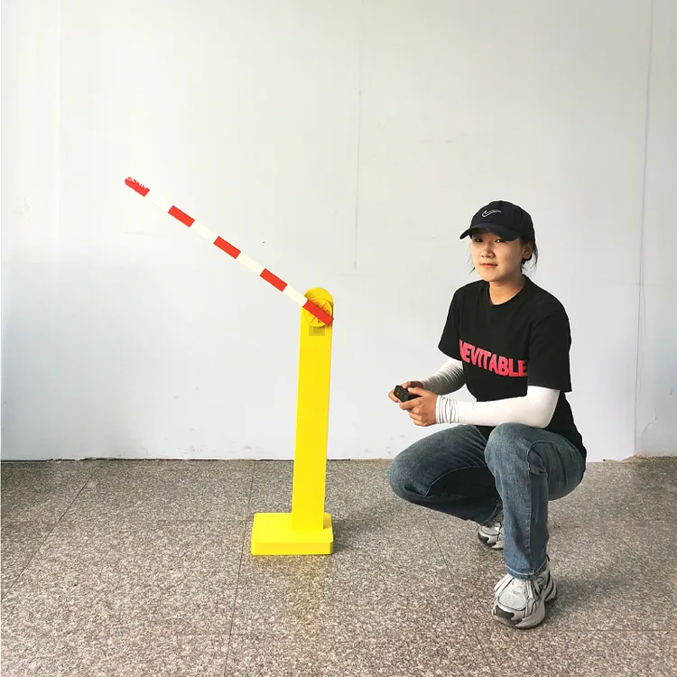 超大号diy道闸玩具可过人道闸杆无线遥控道闸模型过家家道具教具