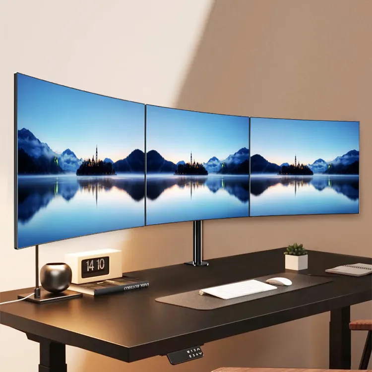 支尔成显示器支架三屏电脑支架通用桌面台式电脑屏幕可调支架臂