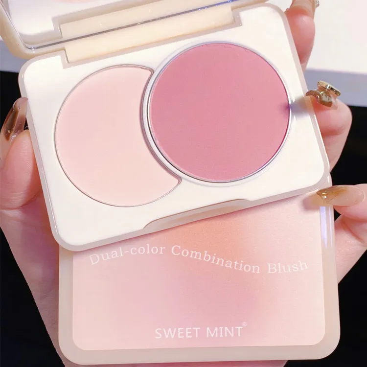 SWEET MINT双色腮红推荐显白持妆元气粉紫色裸妆自然晒红膨胀色*S