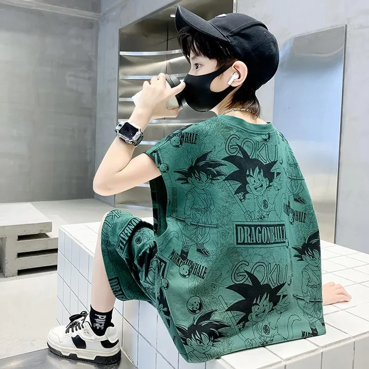 童装男童夏装套装儿童2025新款夏季男孩薄款中大童运动背心夏款潮