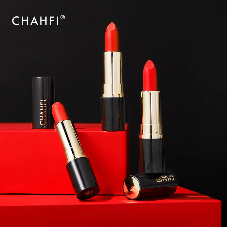 CHAHFI防水持久保湿润唇红色显白雾面温变口红