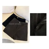 【痘痘私服】|【大衣搭子】400g雪尼尔高腰休闲A字短裤