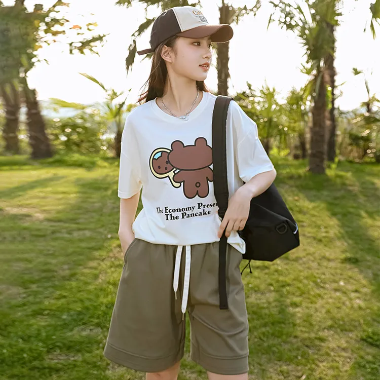 少女夏装初高中学生夏季2024新款学院风小清新短袖上衣宽松T恤