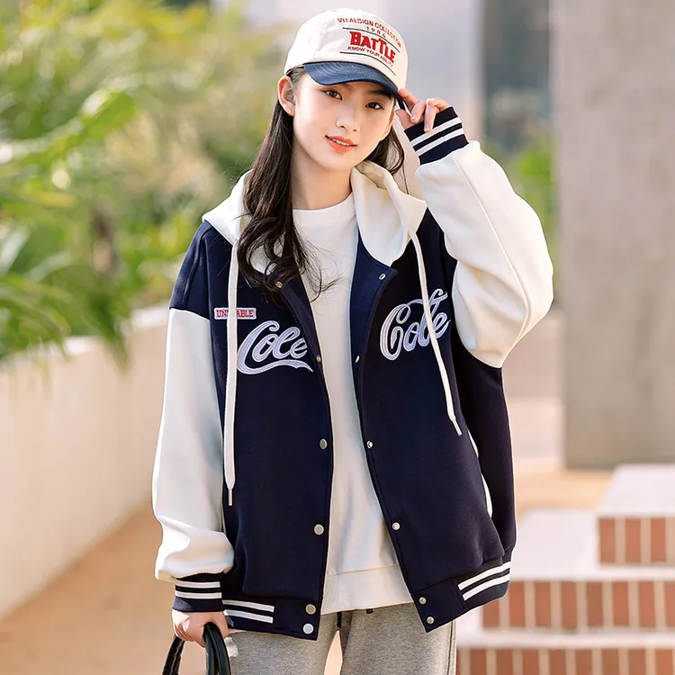 初中学生秋冬装外套少女春秋大童棒球服宽松新款高中生休闲上衣潮
