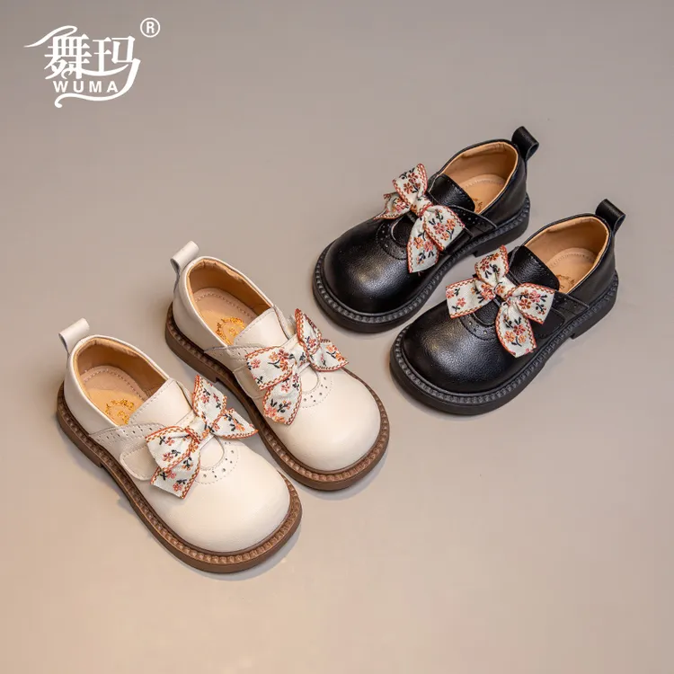 舞玛女童春秋儿童公主时尚2025新款女宝宝秋季软底洋气单鞋233619