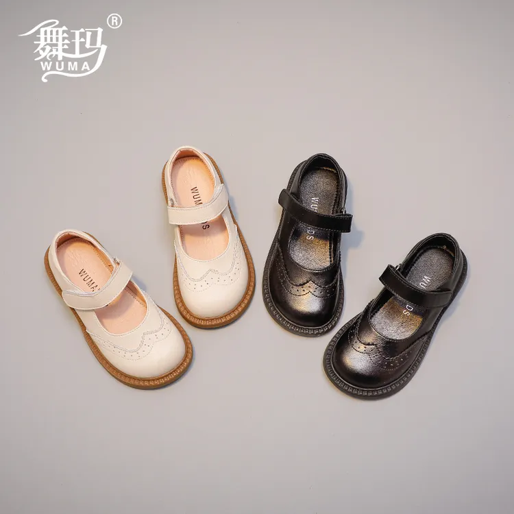 女童鞋子公主鞋2025爆款春秋女孩软底单鞋时尚皮鞋小童女宝231212