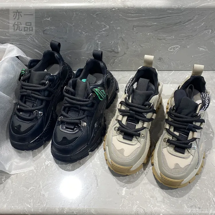 秋冬新款厚底松糕老爹鞋系带百搭运动鞋