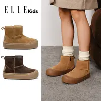 ELLE KIDS男童雪地靴冬季新款女童棉鞋加厚保暖防滑儿童棉靴