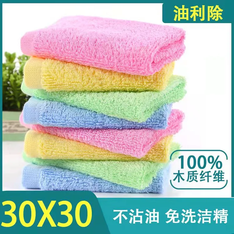 10条加大装油利除洗碗巾不沾油小抹布30克