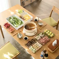 家之物语厨房分格配菜盘收纳叠加备菜盘火锅多功能菜盘子沥水托盘