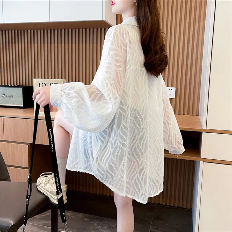 防晒服衬衫外套女夏季2023新款韩版宽松休闲百搭长袖薄款防晒衣潮