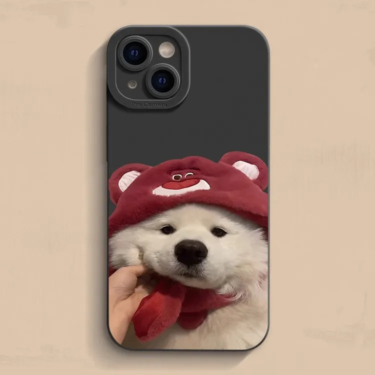 红帽子狗适用iPhone16苹果12/13硅胶15promax手机壳11xs14软8p7p