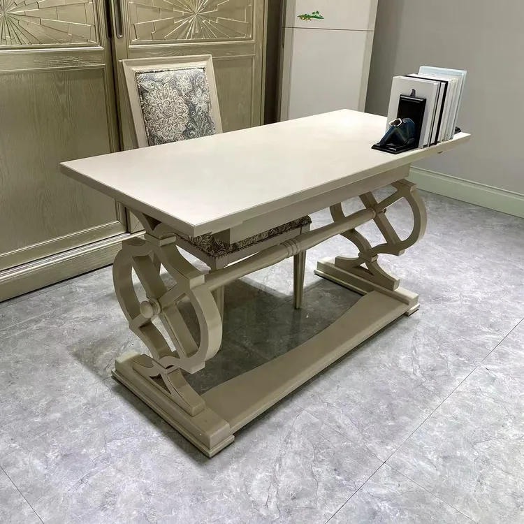 ART美式轻奢实木家用书房办公桌/书桌书椅写字台