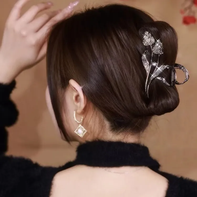 【买一送一】郁金香抓夹新款高端ins鲨鱼夹大号高级感小众发夹发饰