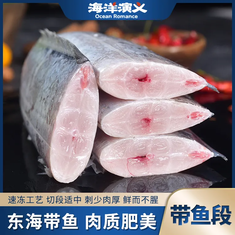 【精选】海洋演义 带鱼段 新鲜速冻 500g/包*5包 Q