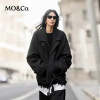 MOCO外套冬含绵羊毛可拆卸毛领高级感附腰带MBD4COTT10