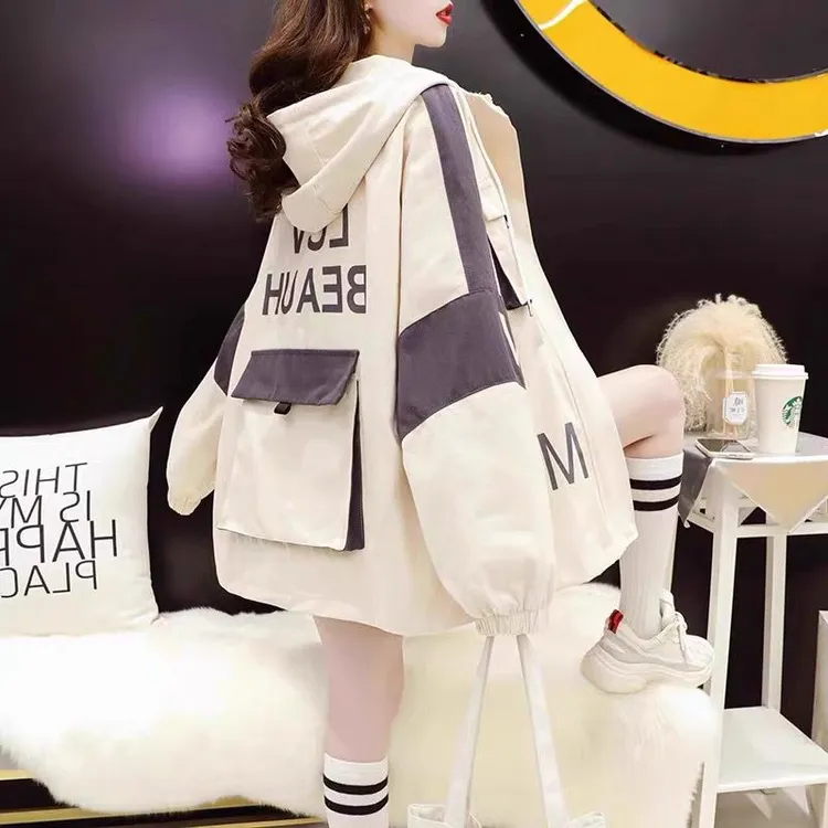 派克服女夹棉外套2025新款加棉加厚工装棉衣高中棉袄学生冬季棉服