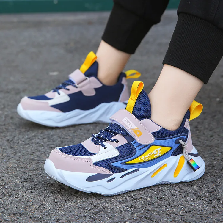 男童运动鞋春夏季双网小白鞋中大童男鞋8-16岁轻便透气网面跑步鞋