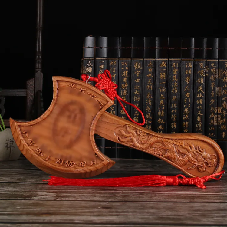 桃木斧挂件乔迁新居平安木雕桃木斧挂件桃木压福挂件