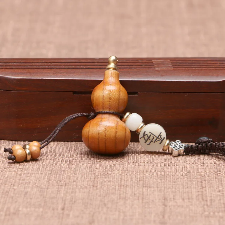 桃木空心葫芦挂件 平安葫芦 铜帽空心葫芦 可装东西空心葫芦钥匙