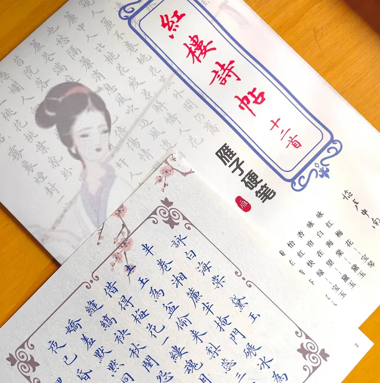 雁子硬笔【红楼诗帖十二首】硬笔小楷 小楷作品 小楷字帖诗帖临摹