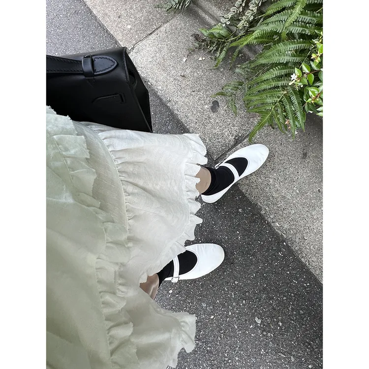 SHIIEELL玛丽珍皮鞋百搭时尚气质简约女鞋子平底圆头休闲鞋 ZA999