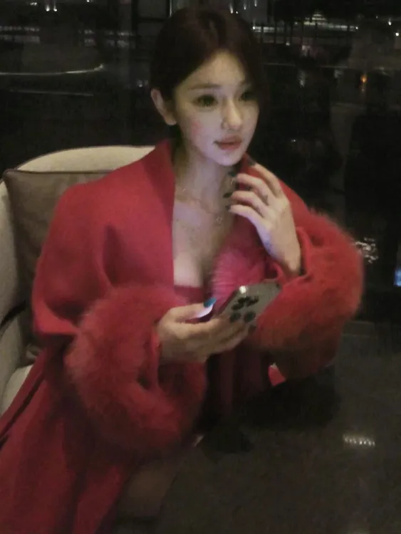 WW原创「冬未知霜」法式气质收腰显瘦修身秋冬女大衣外套打底裙套装